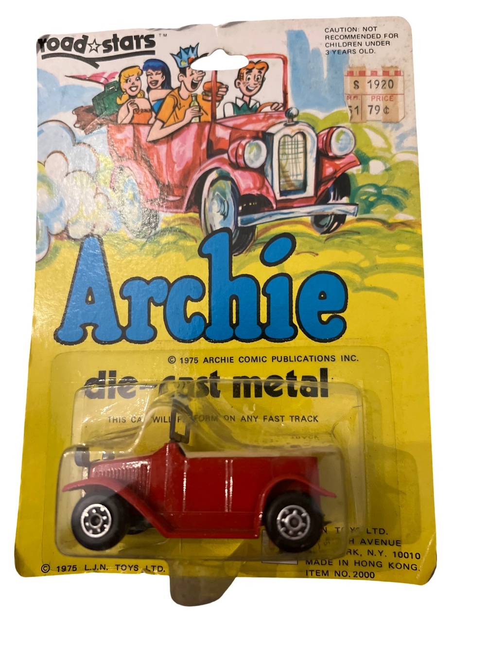 NIP Road Stars LJN Toys 1975 1/64 Archie Model T Ford Die-Cast Metal Car Rare